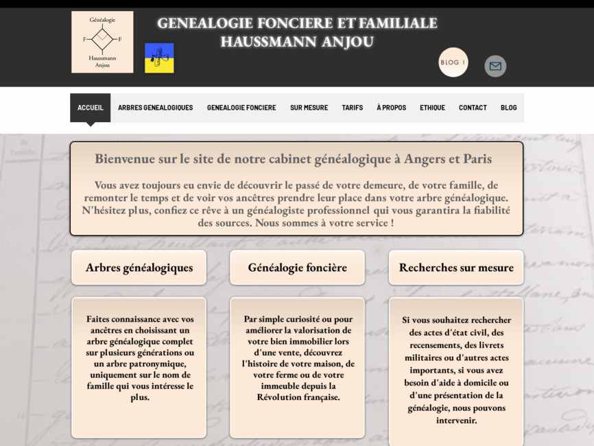 Généalogie foncière et familiale haussmann anjou