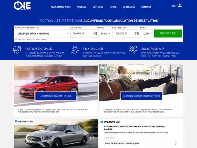 One rent car : agence location voiture en tunisie, location voiture tunis