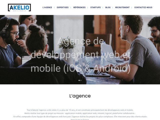 Découvrez akelio, l'agence de développement web & mobile sur-mesure