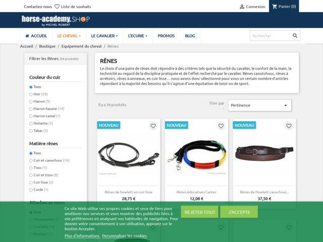 Rnes pour chevaux - horse academy shop