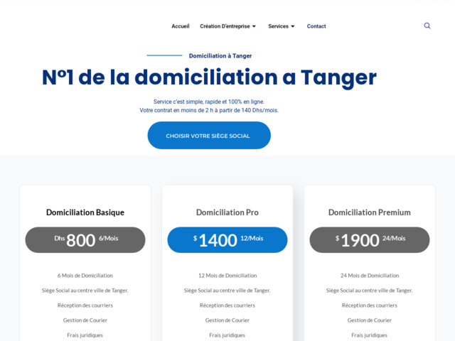 Domiciliation d entreprise tanger