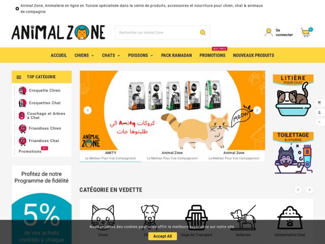 Animalzone.tn votre animalerie en ligne en tunisie