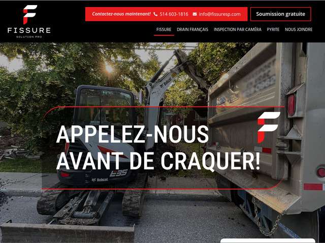 Fissure solution pro |rparation de fissures de fondation rive-sud