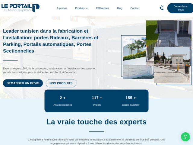 Le portail propose conception et installation de qualité des portes