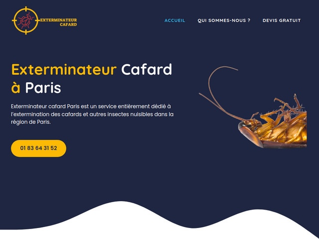 Exterminateur cafard Paris - Expert anti cafard à Paris
