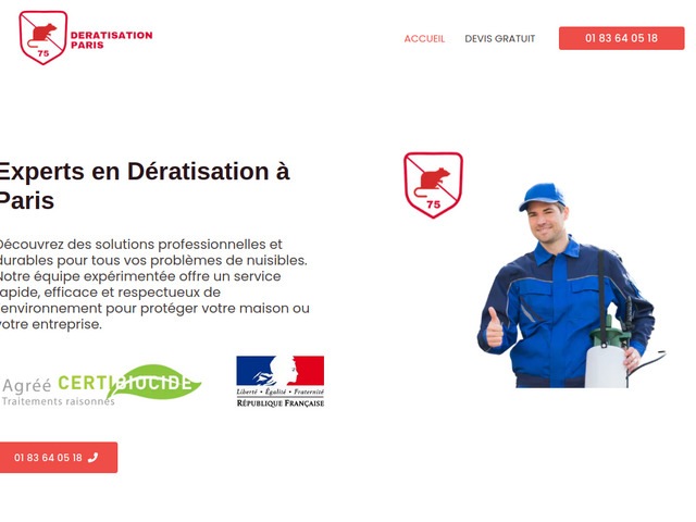 Dratisation Paris - Entreprise de deratisation  Paris
