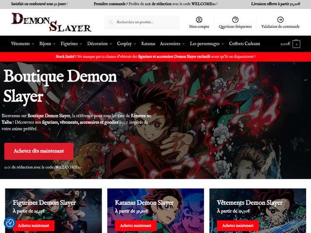 Boutique demon slayer