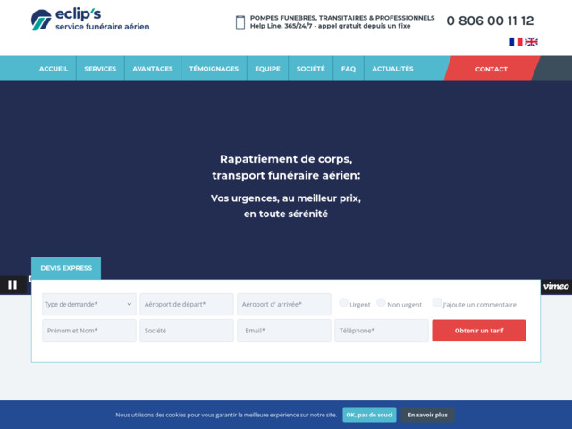 Eclip's : transport funraire international