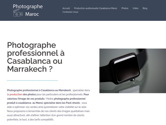 Photographe de produit à Casablanca au Maroc