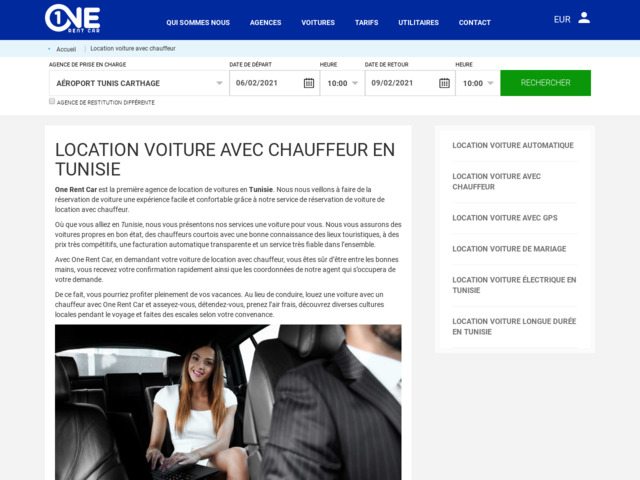 Location voiture avec chauffeur en tunisie