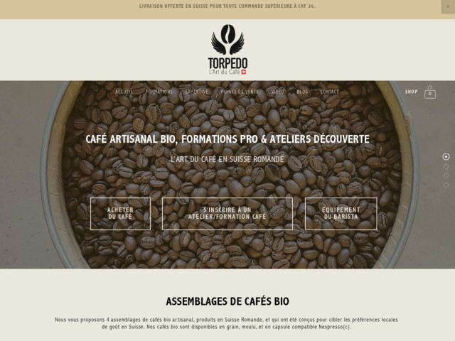 Boutique de caf bio en ligne - Formation barista