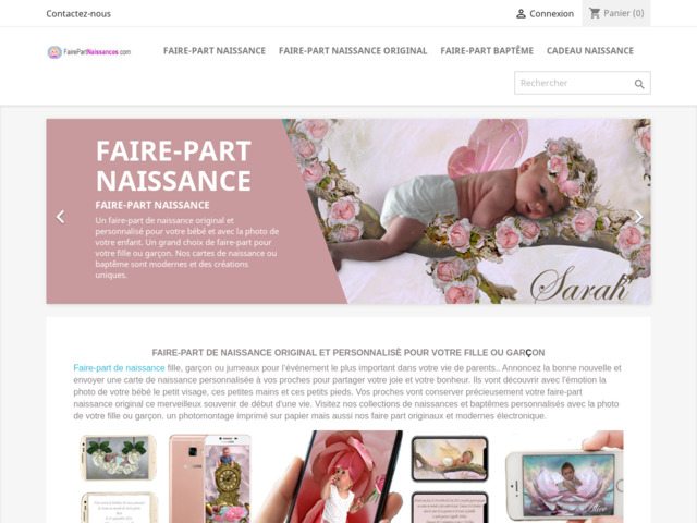 Faire-part de naissance pour votre garcon ou fille
