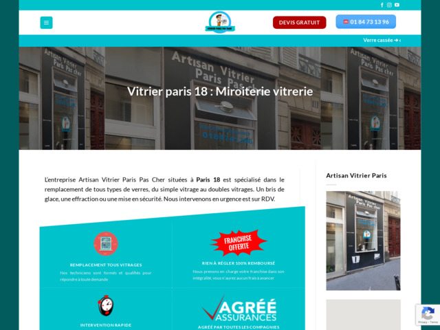 Vitrier paris 18