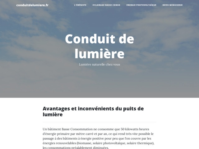 Conduit de lumiere