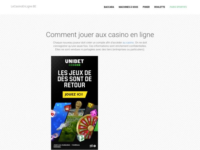 Jouer au casino