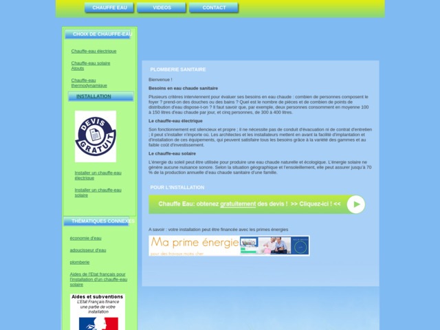 Infos sur la plomberie