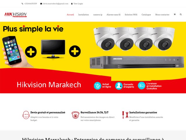 Vente et installation de caméra de surveillance à Marrakech