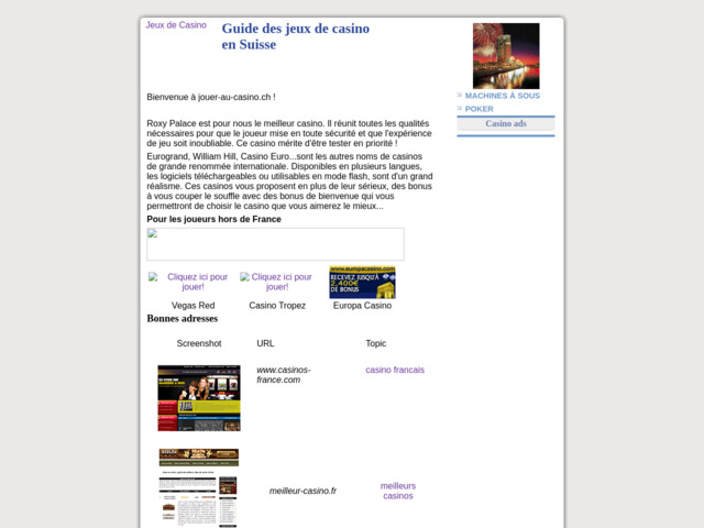 Jouer aux jeux de casino