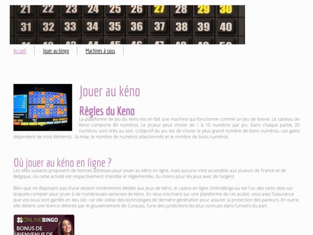 Keno online
