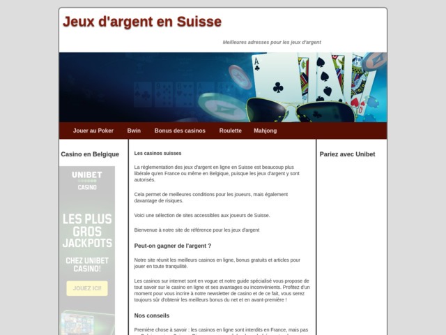 Jouer en suisse