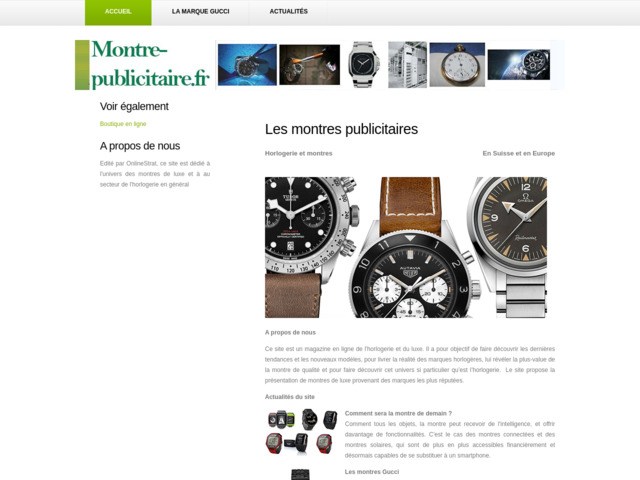Infos sur les montres