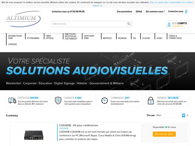 Altimium intégration audiovisuelle