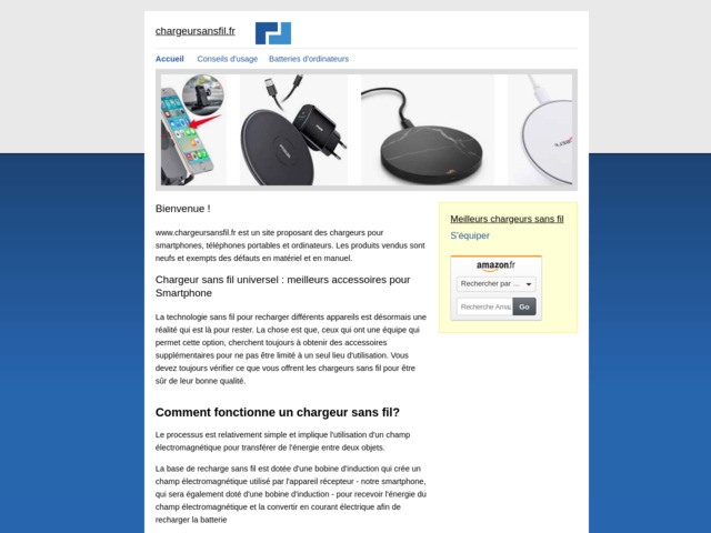 Zoom sur le chargeur sans fil