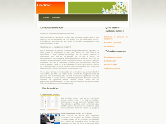 Zoom sur l'investissement durable