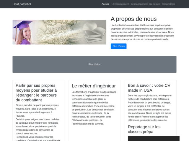 Revue sur le haut potentiel