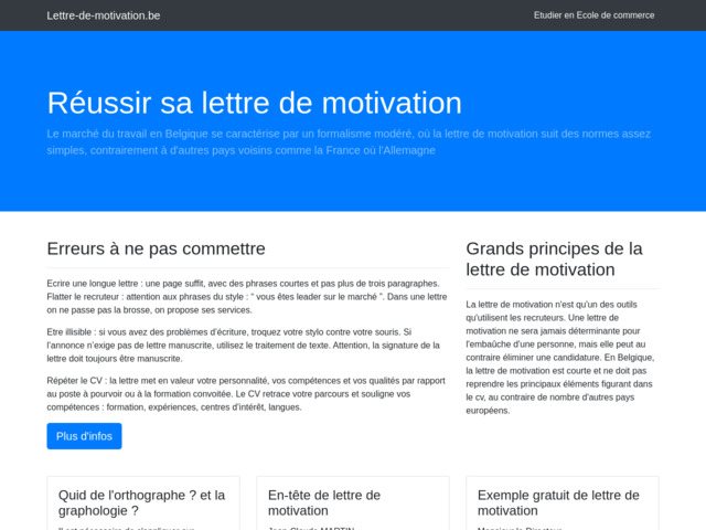 Guide de la lettre de motivation