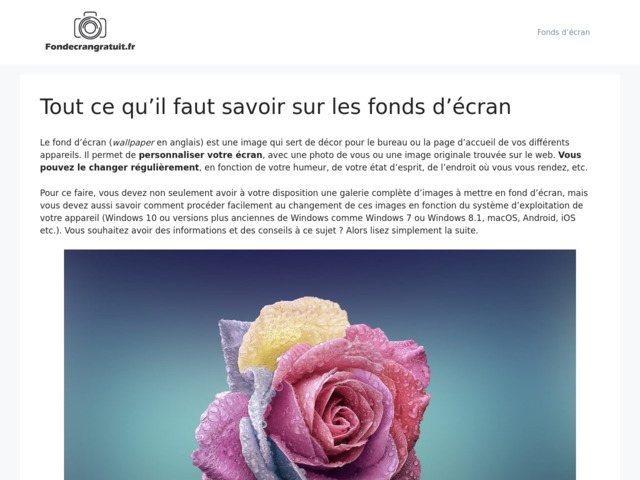 Changer le fond d'ecran