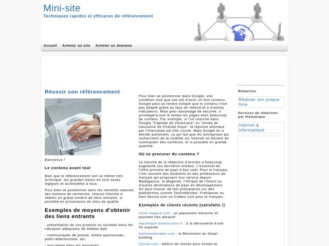 Referencement d'un site internet