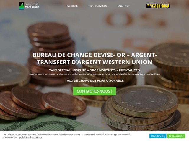 Bureau de change devise - or - argent - transfert d'argent Western Union