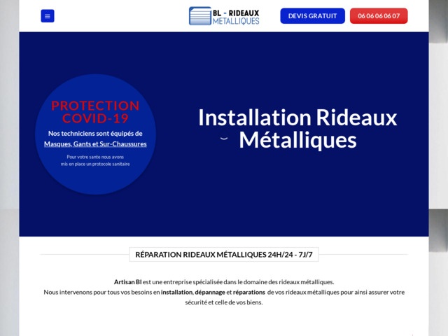 Installation, dépannage et réparations  de vos rideaux métalliques