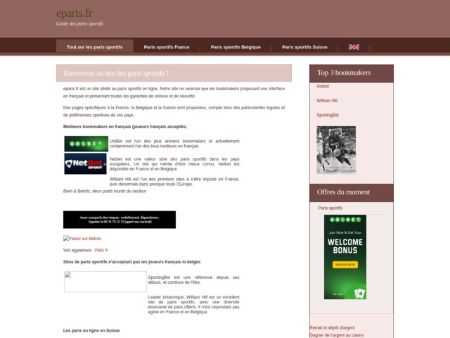Paris sportif en ligne