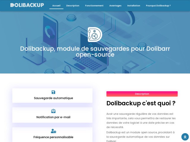 Dolibackup, module de sauvegardes pour dolibarr open-source