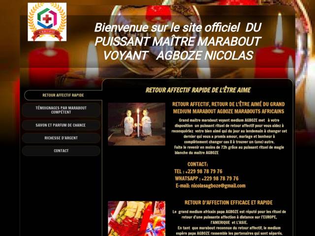 Bienvenue sur le site officiel du puissant maître marabout voyant Agboze