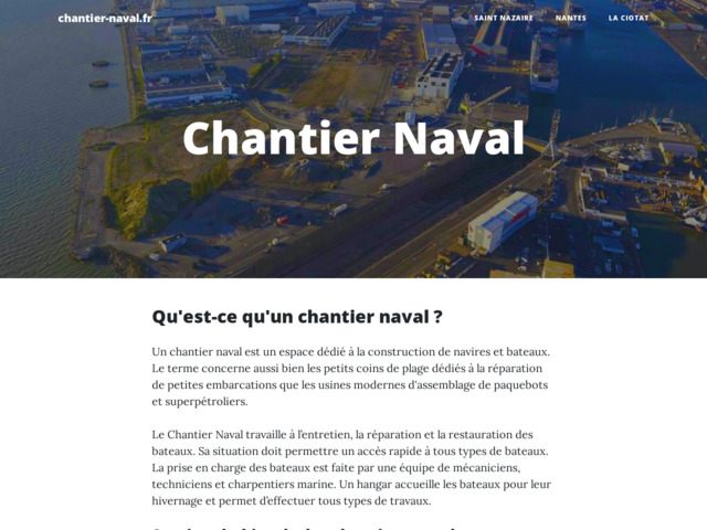 Zoom sur les chantiers navals