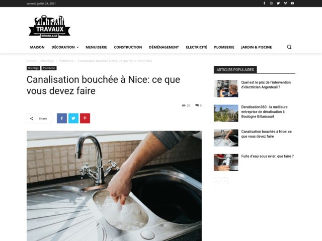 Canalisation bouche  Nice : ce que vous devez faire ?