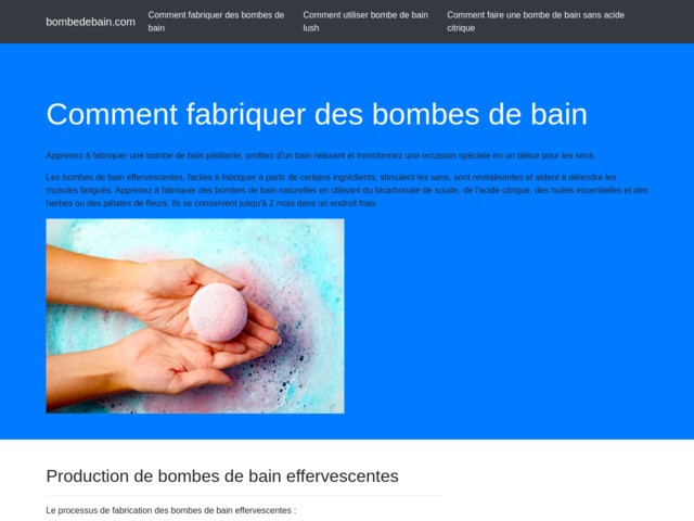 Fabriquer une bombe de bain
