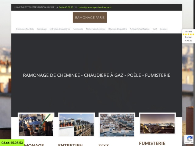 Ramoneur paris : ramonage, fumisterie, test et entretien