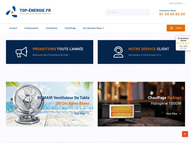 Top-energie.fr climatiseur, chauffage et ventilateur