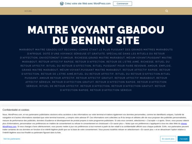 Maître voyant Gbadou du Bénin