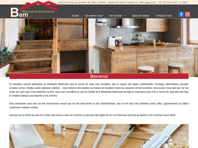 BEM menuisier professionnel en Suisse romande