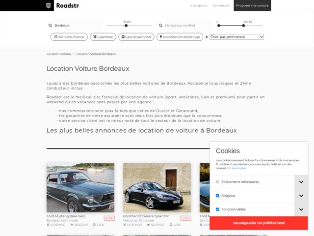 Louer une voiture à Bordeaux