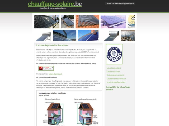 Le chauffage solaire