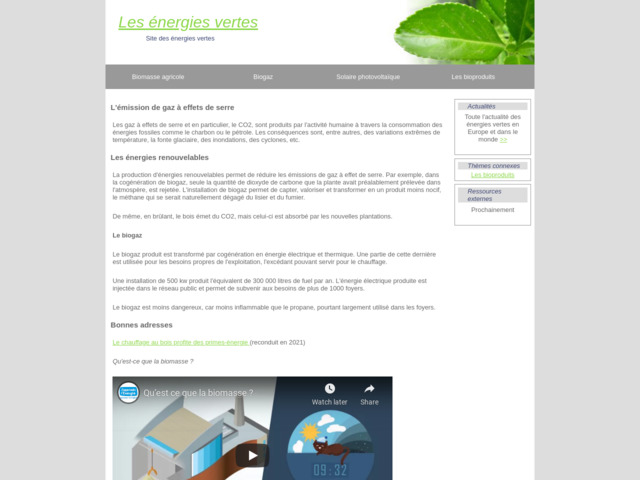 Zoom sur les énergies vertes