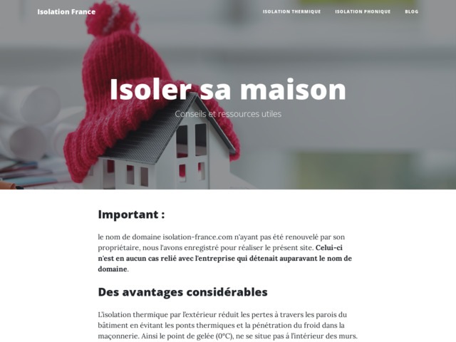 Isolation france