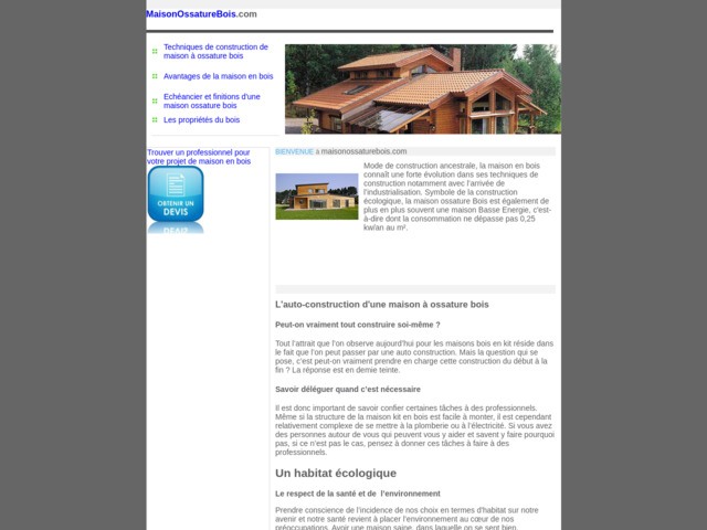 Tout savoir sur la maison à ossature bois