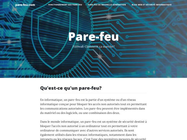 Tout sur le pare-feu